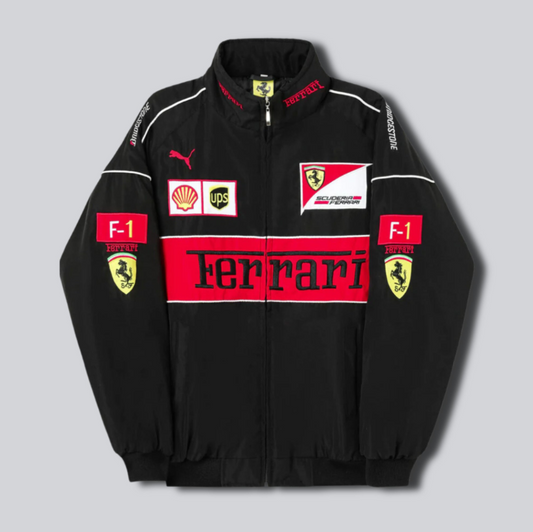 Black Ferrari Vintage Racing Jacket